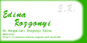 edina rozgonyi business card